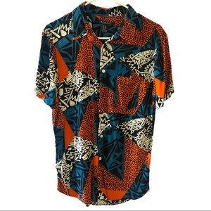 Forever 21 Men’s Fun Tribal Button Up